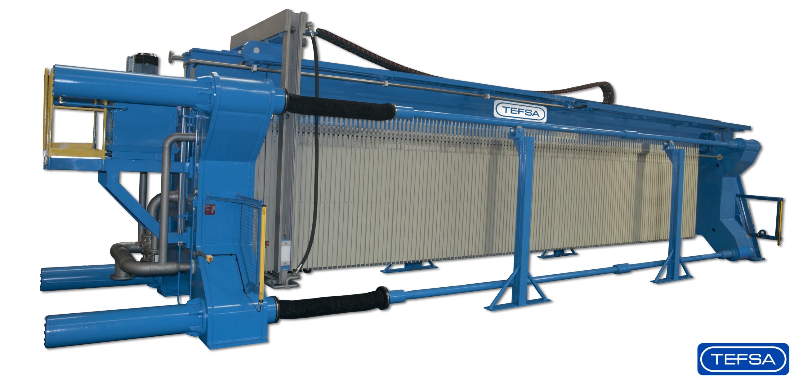 Overhead filter press