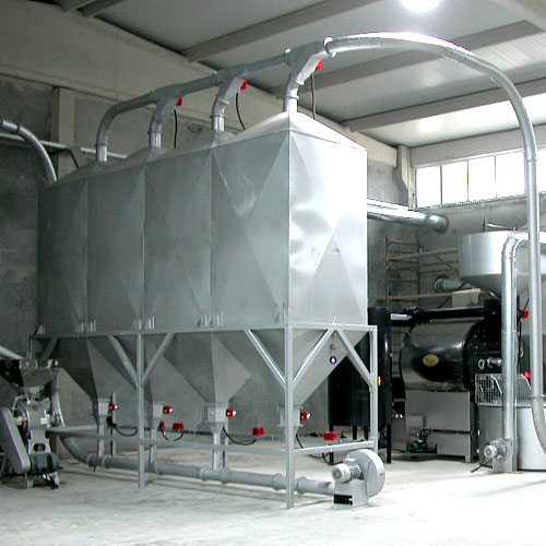 Industrial coffee beans silo