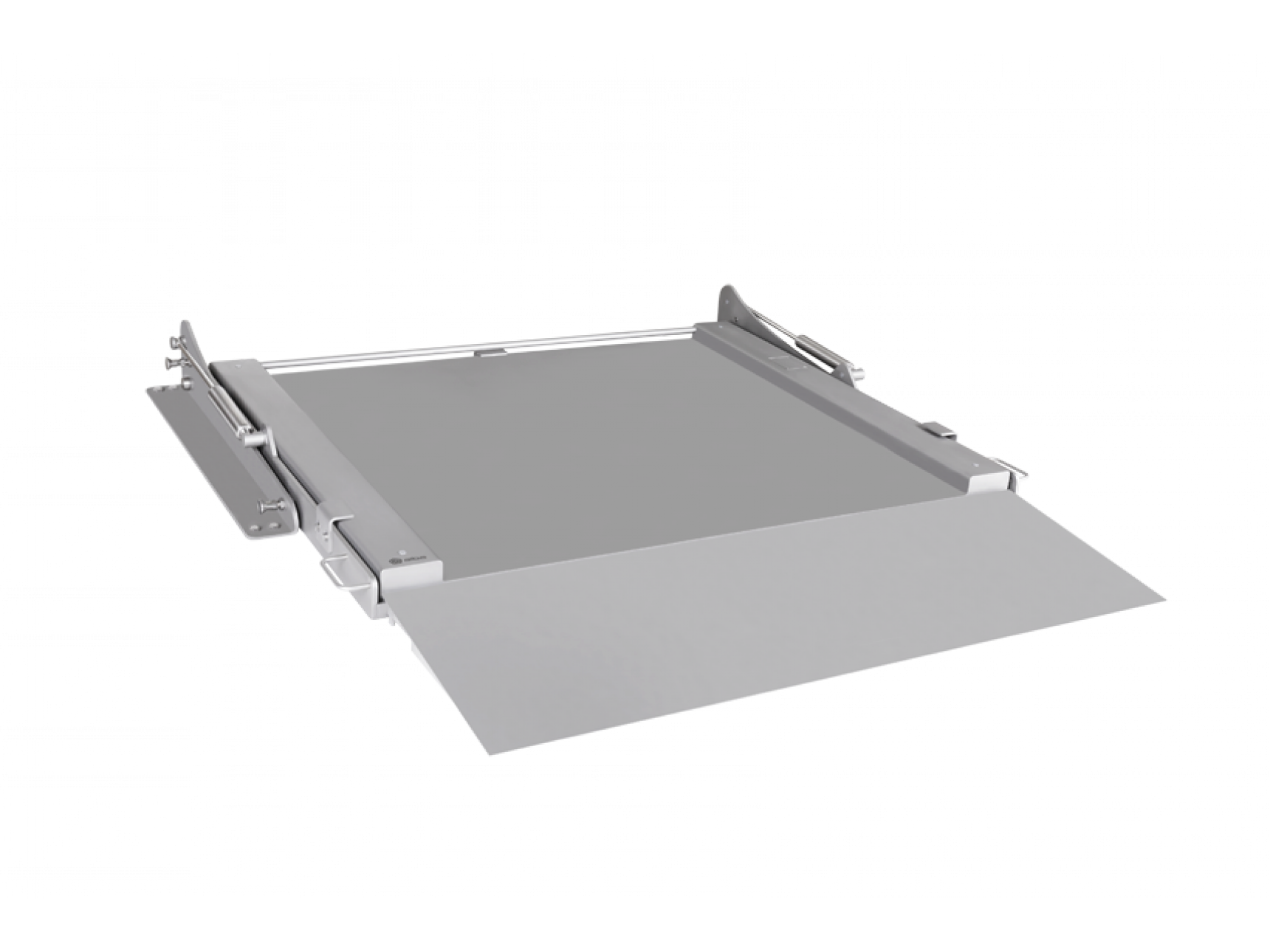 Hygienic floor scale with lifting device