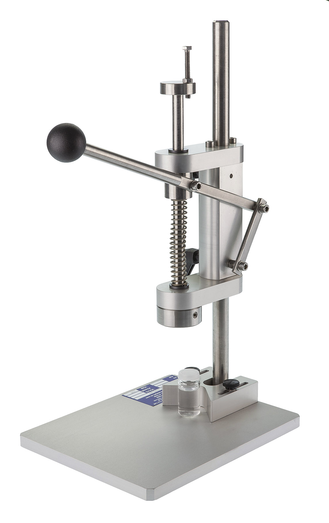 R&D bottle cap press