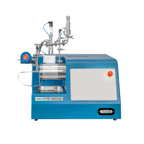 Agitator bead mill reactor for continuous mechanical chemistry